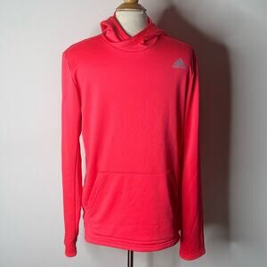Adidas Men's Orange Pullover Hoodie